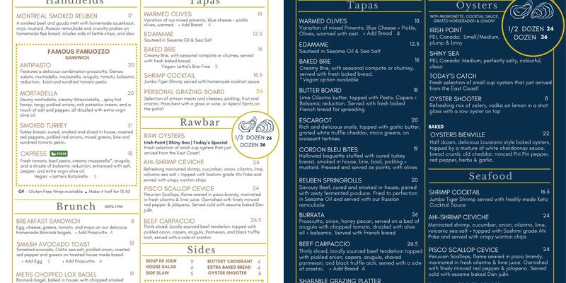 Café KittyhawK Menu