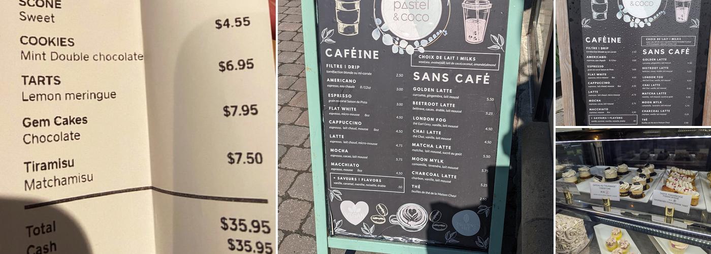 Pastel & Coco Menu