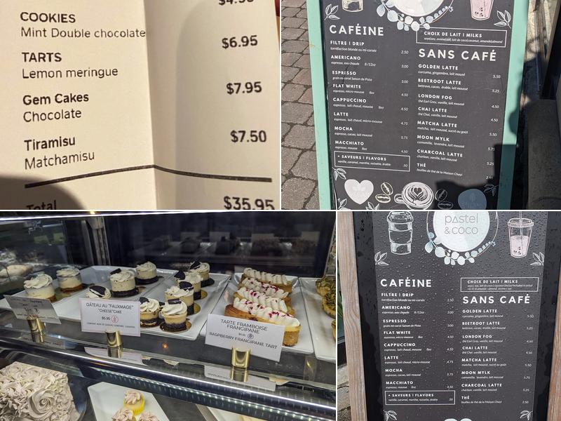 Pastel & Coco Menu