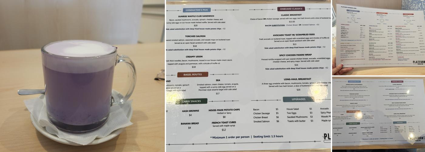 Platform Espresso Bar Menu