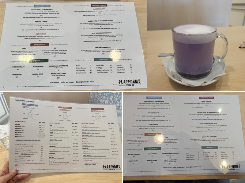Platform Espresso Bar Menu
