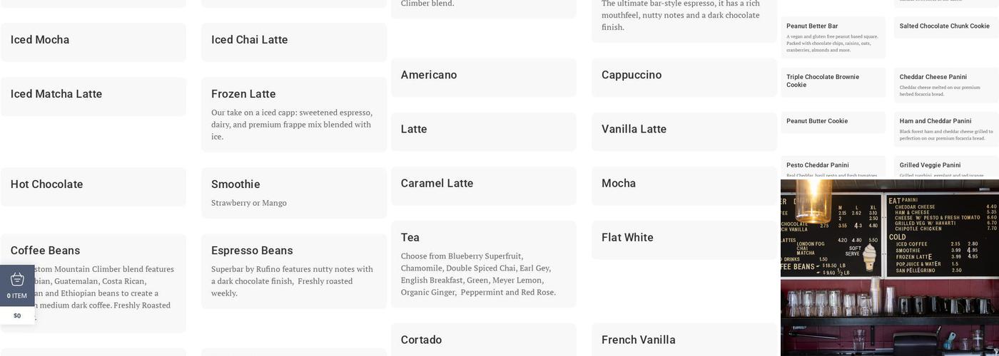 supercoffee Menu