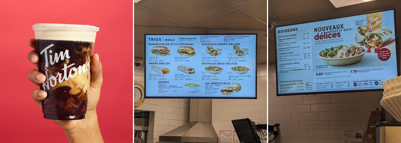 Tim Hortons Menu