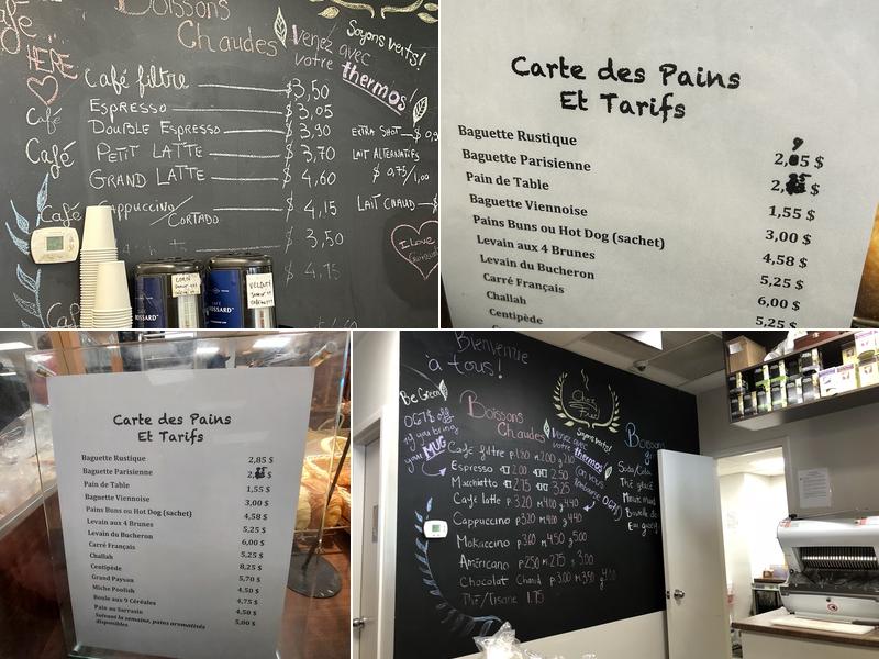 Boulangerie Chez Fred Menu