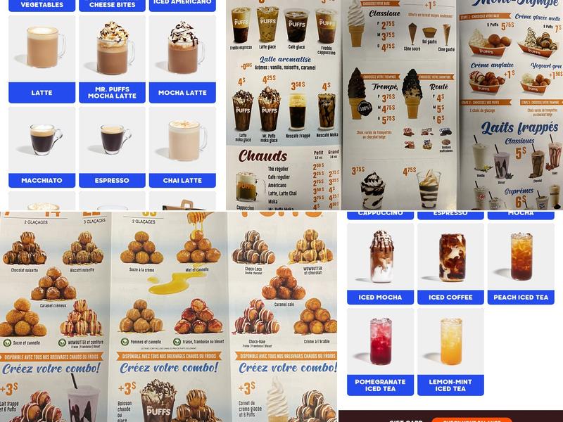 Mr. Puffs Menu
