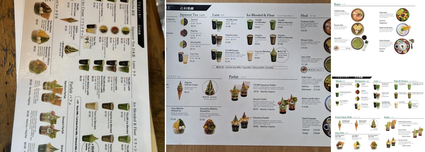 TSUJIRI Montreal Menu