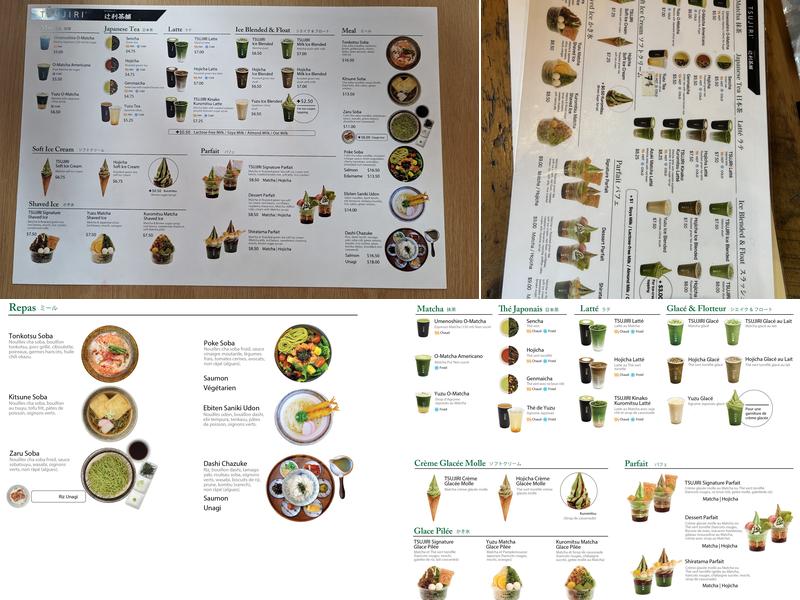 TSUJIRI Montreal Menu