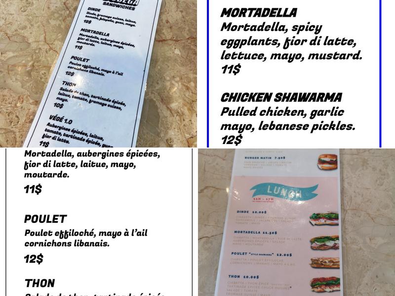 Bodega Mtl Menu
