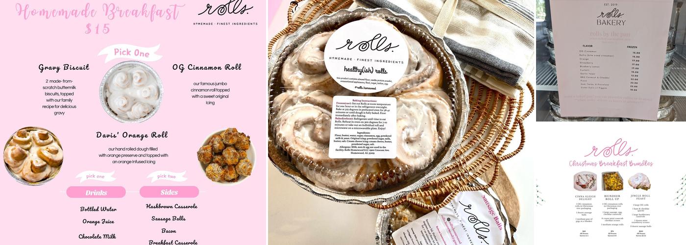 rolls bakery Menu