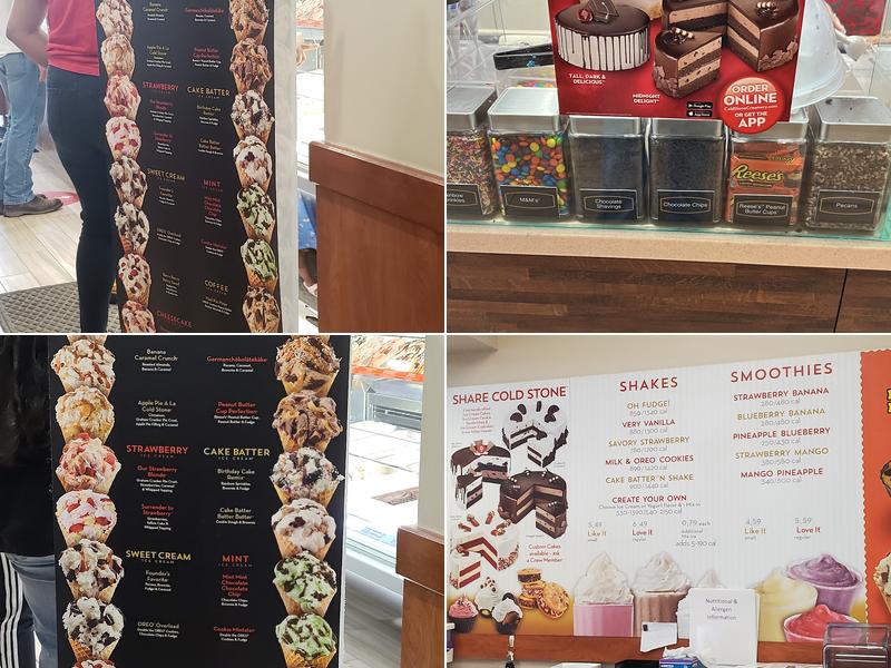 Cold Stone Creamery Menu