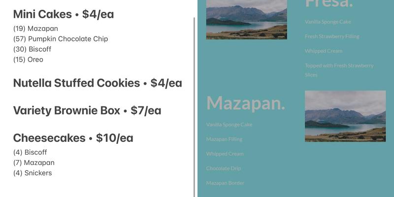 It's in the Filling! Menu