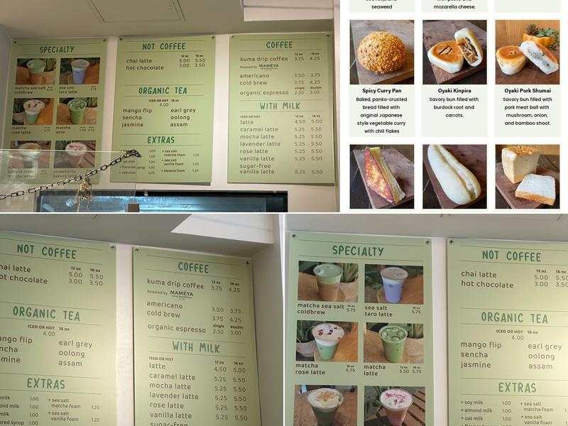 Okayama Kobo Bakery & Cafe DTLA Menu