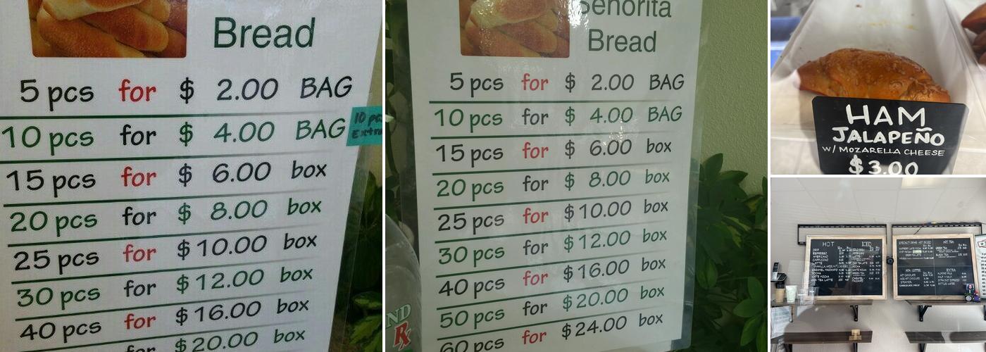 Starbread Bakery Menu