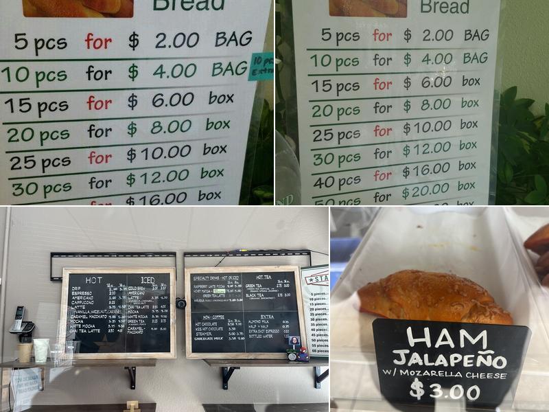 Starbread Bakery Menu