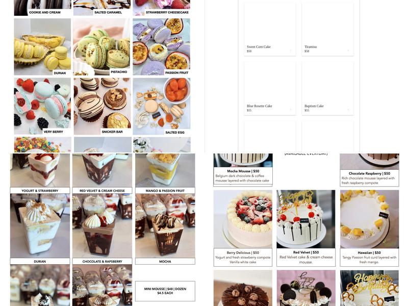 118 Cakery Menu
