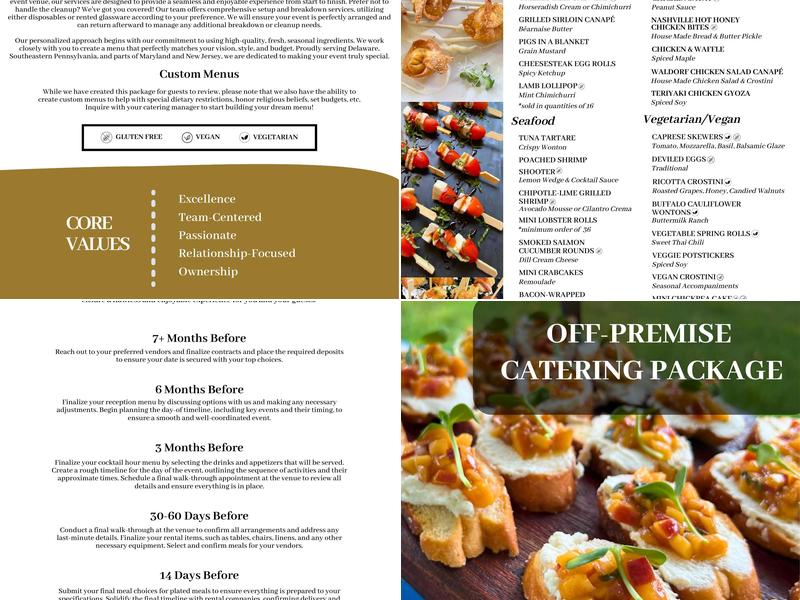 Jamestown Catering Menu
