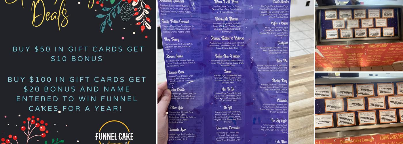 Funnel Cake Lounge Menu