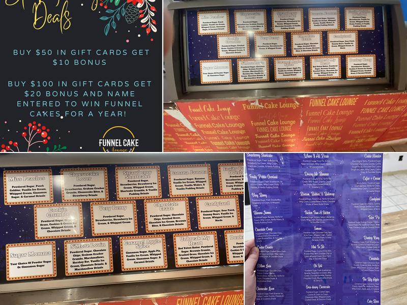 Funnel Cake Lounge Menu