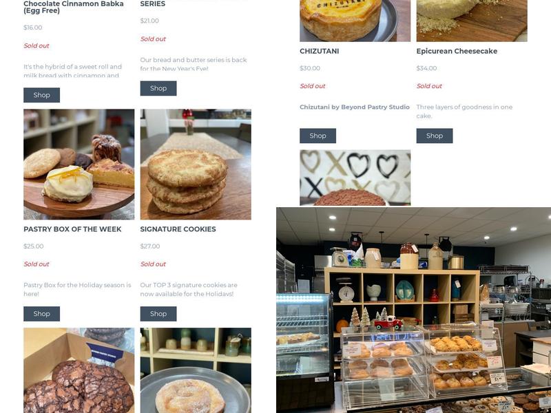 Beyond Pastry Studio Menu