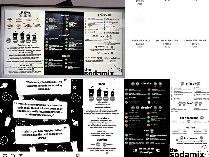 The Sodamix Menu