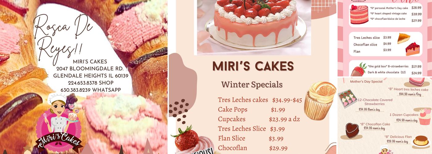 Miri’s Cakes Menu