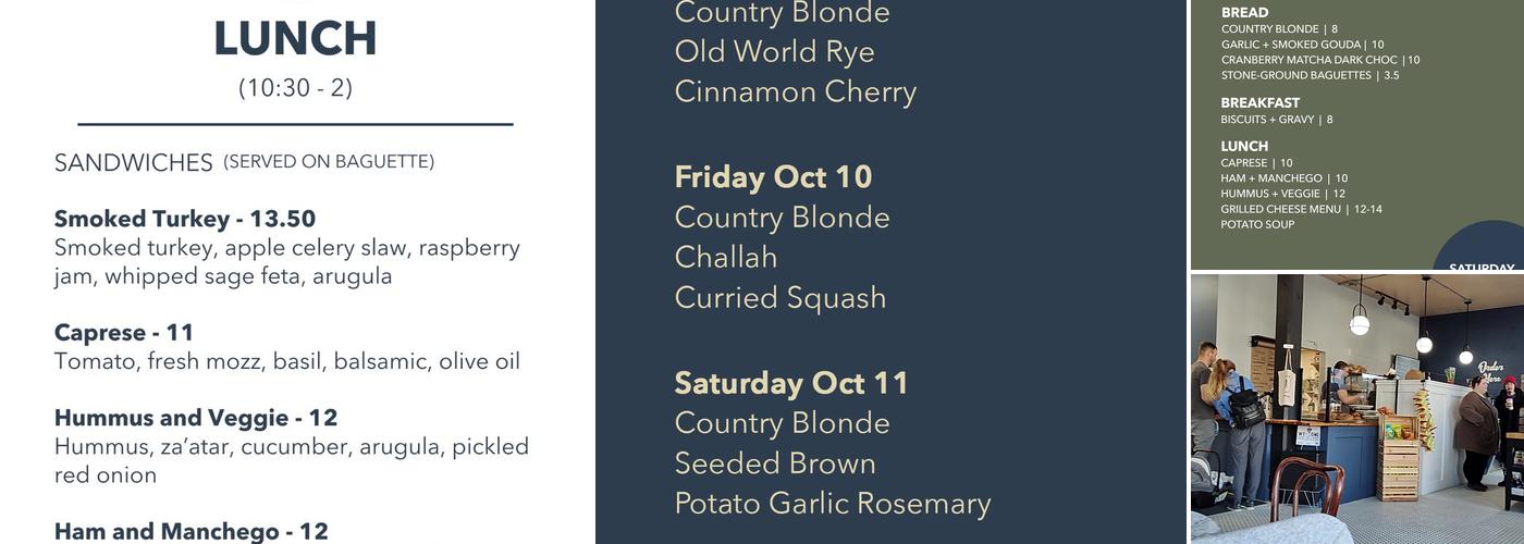 Blue Spruce General Store Menu