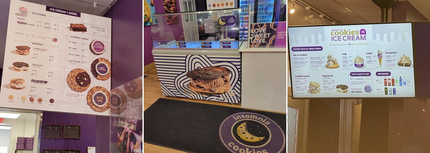 Insomnia Cookies Menu