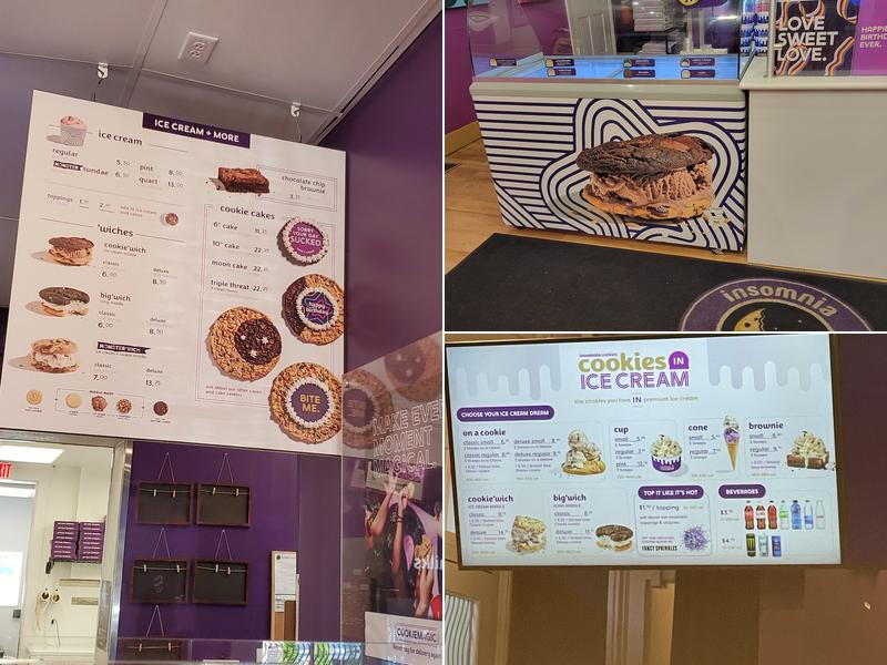 Insomnia Cookies Menu
