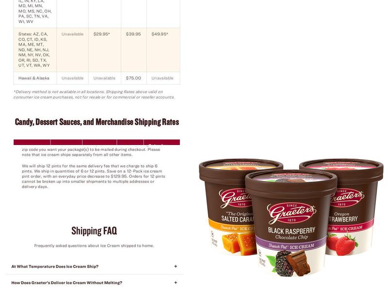 Graeter's Ice Cream Menu