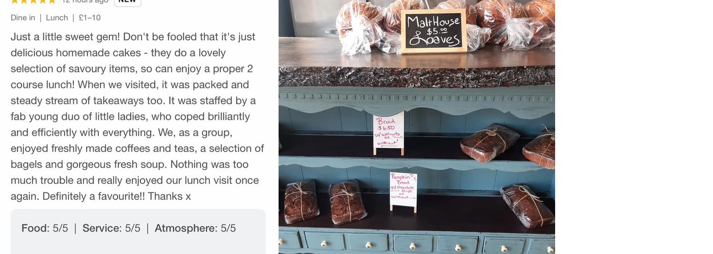 The Bakery Barn Menu