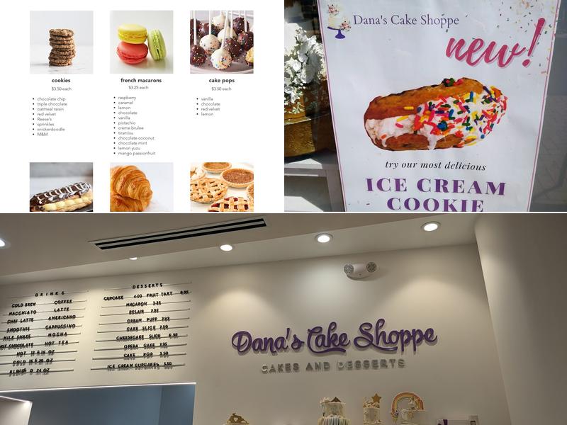 Dana's Cake Shoppe Menu