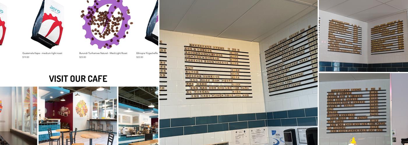 Aero Coffee Roasters Menu