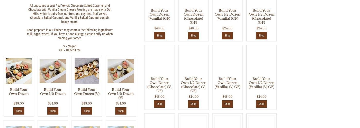 Cupcake Therapy Menu