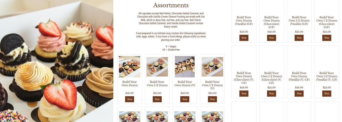 Cupcake Therapy Menu