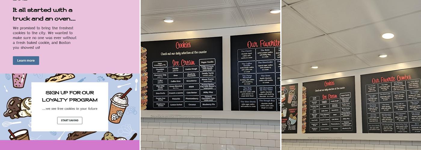 The Cookie Monstah Menu