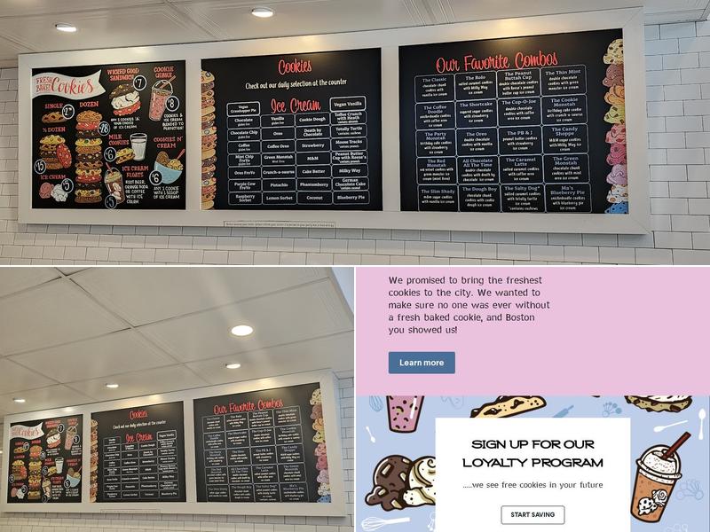 The Cookie Monstah Menu