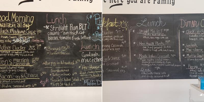 Chicken Scratch Farm & Bakery Menu