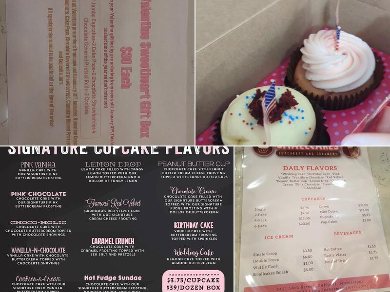 Smallcakes Cupcakery and Creamery Menu