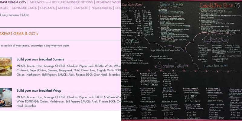 Sugar and Spice Pahrump Bistro and Bakery Menu