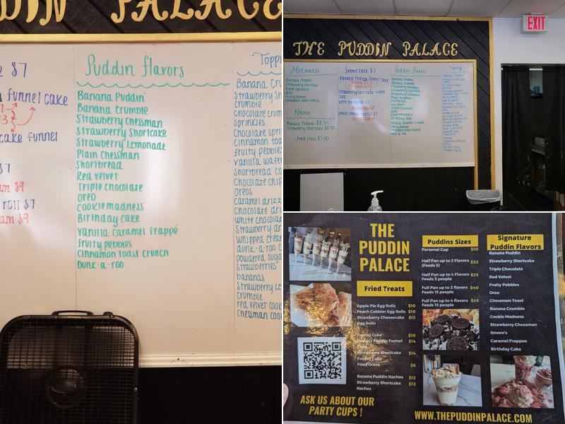 The Puddin Palace Menu