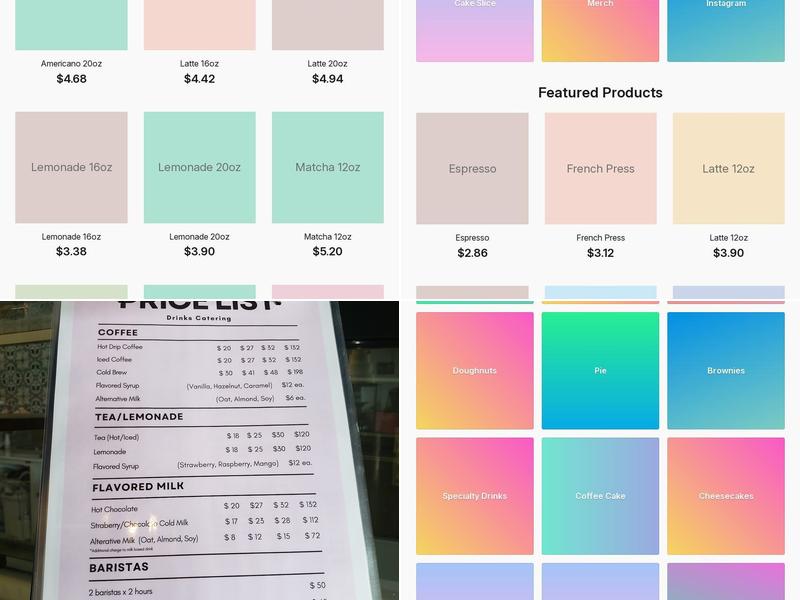 Weirdoughs Bakery & Café Menu