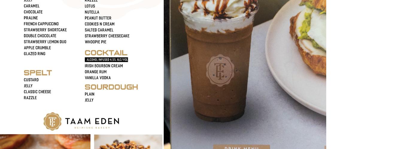 Taam Eden Bakery Menu