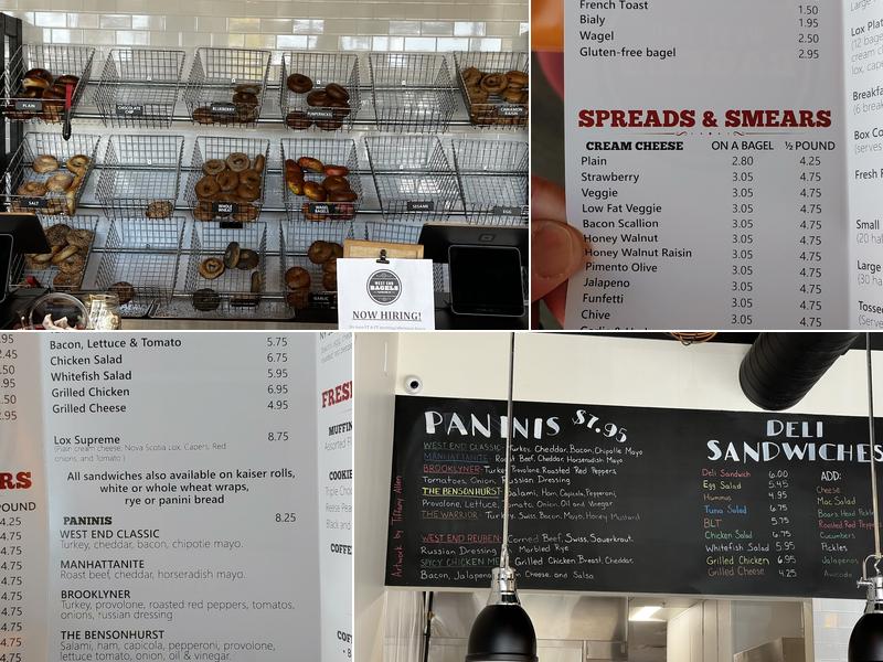 West End Bagels Menu