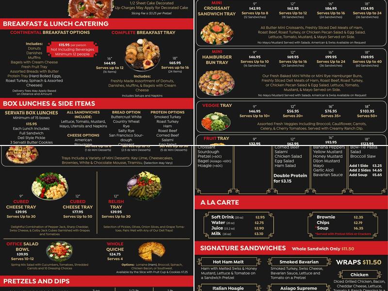 Servatii Maineville Menu