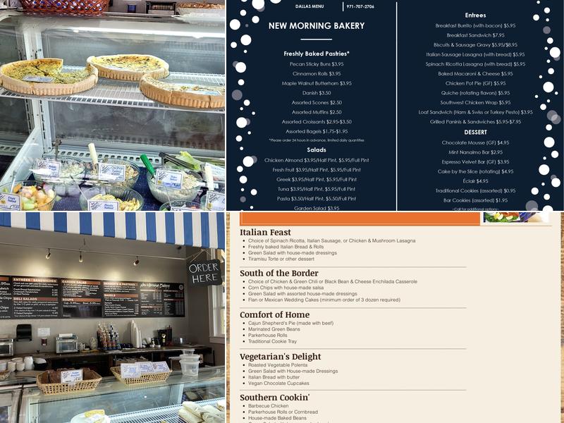 New Morning Bakery Dallas Menu