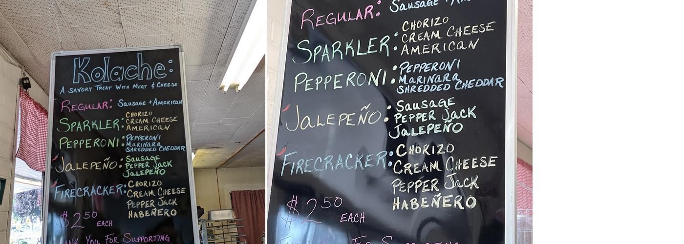 Annie's Bakery Menu