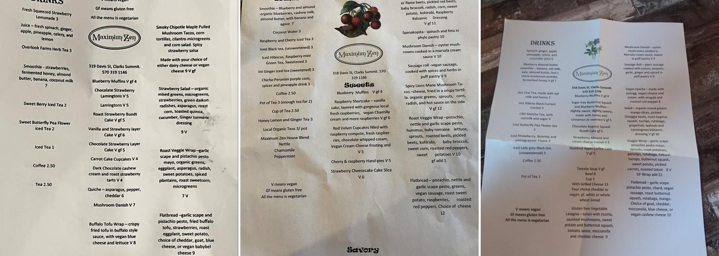 Maximum Zen Menu