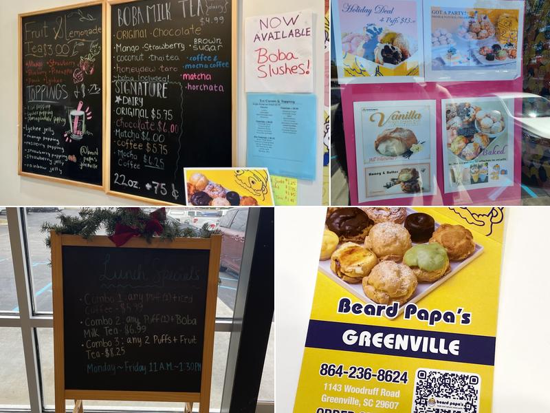 Beard Papa's Menu