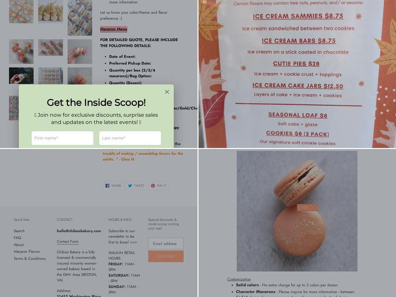 CHIBOO Bakery Menu