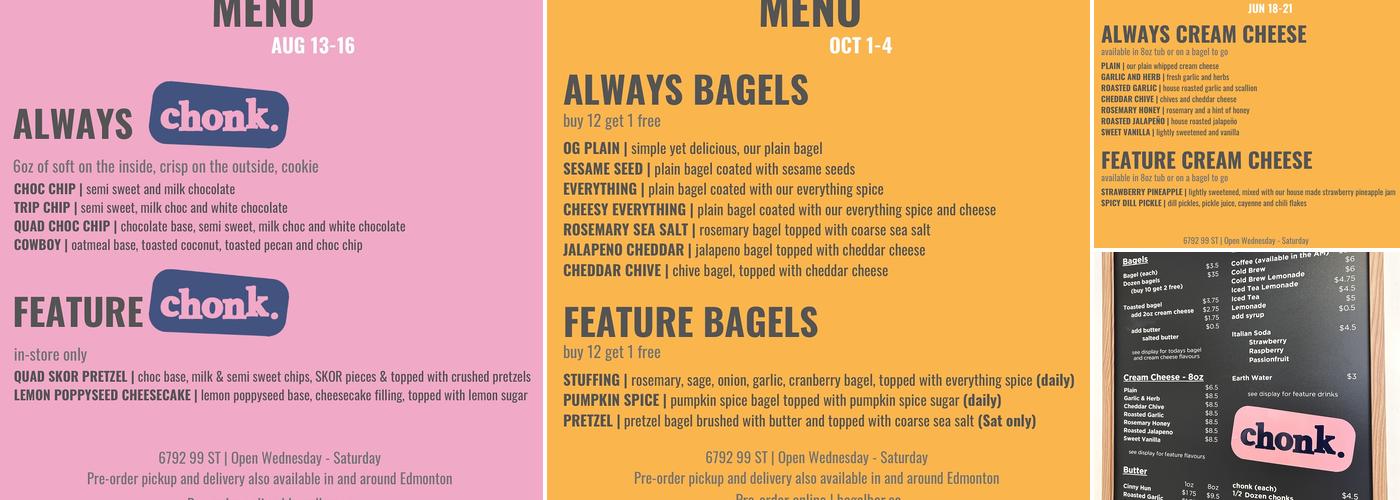 Bagel Bar Menu
